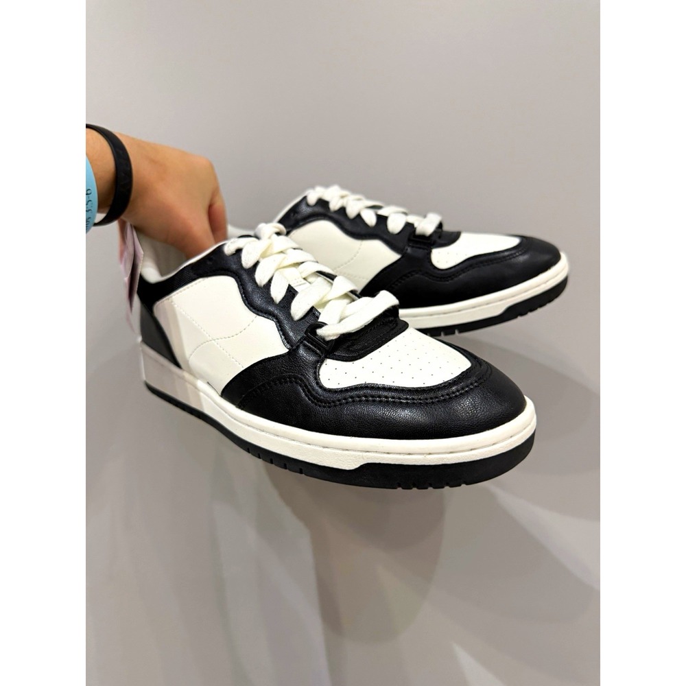 Wild Fable Netty Women's Black/White Colorblock Low Top Lace-Up Memory Foam